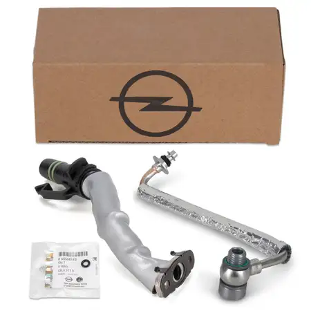 2x ORIGINAL GM Opel VOR+R&Uuml;CKLAUF &Ouml;lleitung Turbolader Corsa D Mokka Zafira C 1.4/Turbo