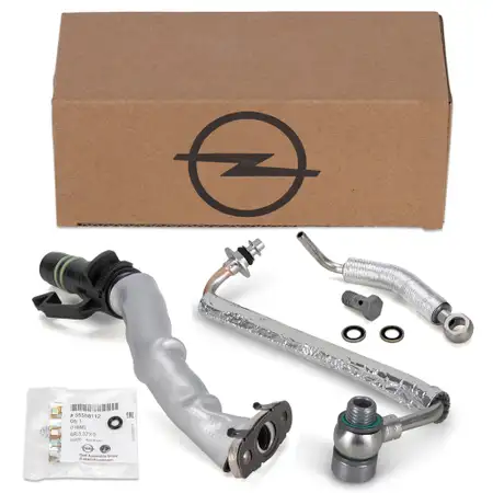 2x ORIGINAL GM Opel oil line turbocharger + 1x coolant line Mokka Zafira C 1.4 / Turbo