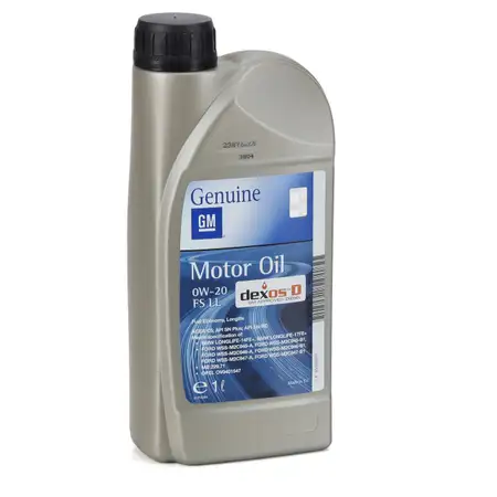 1L 1 liter ORIGINAL OPEL DEXOS D 0W20 FS LL engine oil ACEA C5 OV0401547 93160357