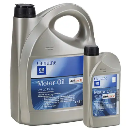 6L 6 liters ORIGINAL OPEL DEXOS D 0W20 FS LL engine oil ACEA C5 OV0401547
