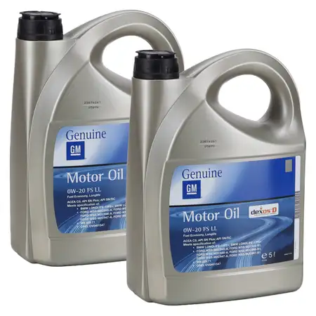 10L ORIGINAL OPEL DEXOS D 0W20 FS LL Engine Oil ACEA C5 OV0401547 93160358