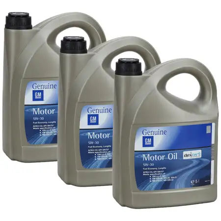 15L 15 liters ORIGINAL GM Opel 5W-30 dexos2 Longlife engine oil GM-LL-A-025/B-025 93165557