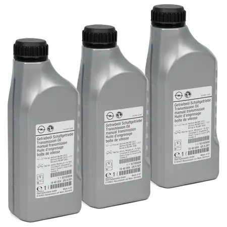 3L 3 Liter ORIGINAL Opel Schaltgetriebe&ouml;l Getriebe&ouml;l &Ouml;L SAE 75W80 93165694
