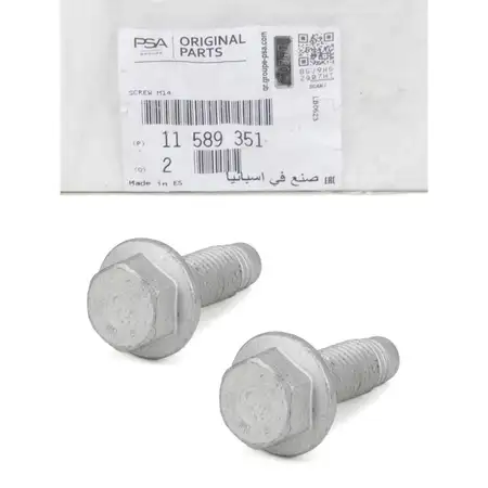 2x ORIGINAL PSA OPEL Schraube Hinterachsk&ouml;rper M14x35 MOKKA X 11589351