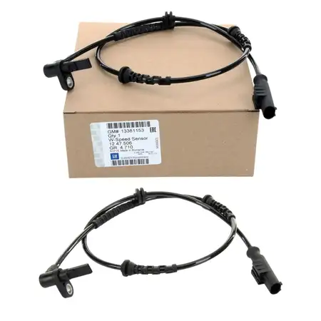 2x ORIGINAL GM Opel ABS Sensor Raddrehzahl Adam Corsa D E vorne 13381153
