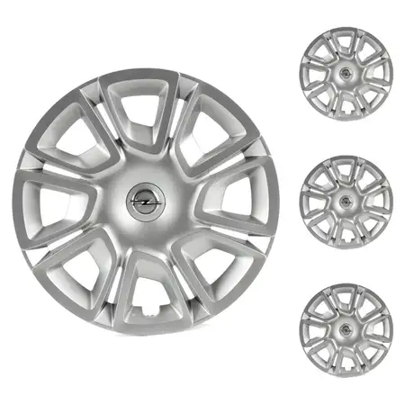 4x ORIGINAL Opel hubcap wheel cover 16 inches silver Crossland X YQ00337880