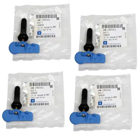 4x ORIGINAL GM Opel TPMS tire pressure sensor air pressure sensor ADAM CORSA E 13581561