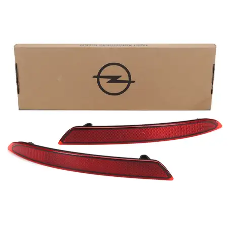 2x ORIGINAL Opel R&uuml;ckstrahler Reflektor Sto&szlig;stange Astra J Caravan ab Fgst D0000001 hinten