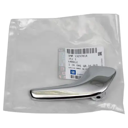 ORIGINAL GM Opel door handle CHROME front right inside 13297814 for CORSA D