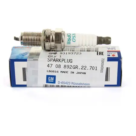 1x ORIGINAL GM Opel spark plug Agila B 1.0 1.2 1.2LPG 65-94 hp 93193723