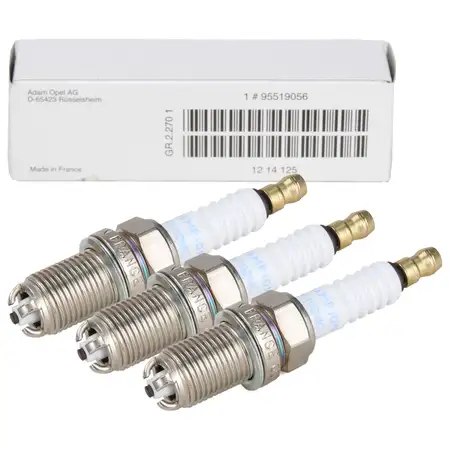 3x ORIGINAL Opel spark plug Corsa B C Agila A 1.0 / 12V X10ZE Z10XE 95519056