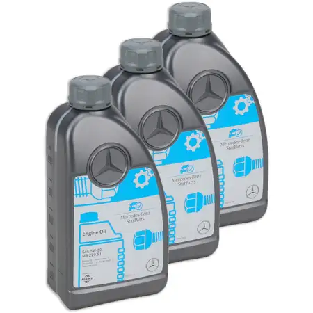 3L 3 Liter ORIGINAL Mercedes-Benz StarParts Motor&ouml;l 5W-30 MB 229.51 0009896910