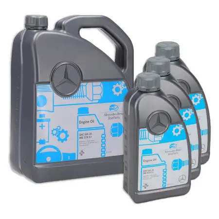 8L 8 Liter ORIGINAL Mercedes-Benz StarParts Motor&ouml;l 5W-30 MB 229.51 0009896910
