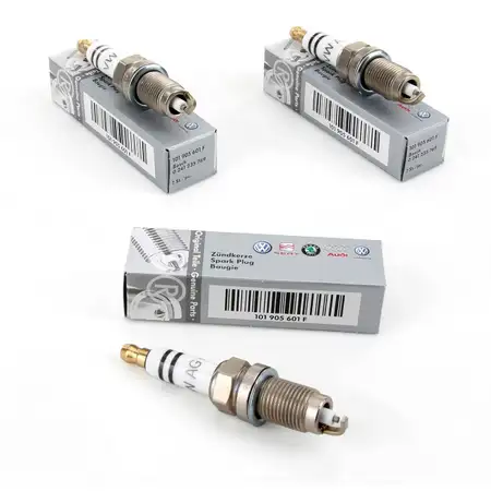 3x ORIGINAL VW Z&uuml;ndkerze Caddy III Fox Golf Plus V VI Polo 101905601F