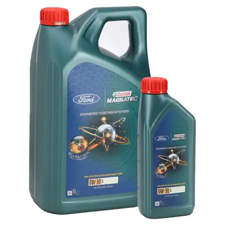 6L 6 Liter ORIGINAL Ford CASTROL MAGNATEC 0W-30 D Motor&ouml;l &Ouml;l WSS-M2C950-A