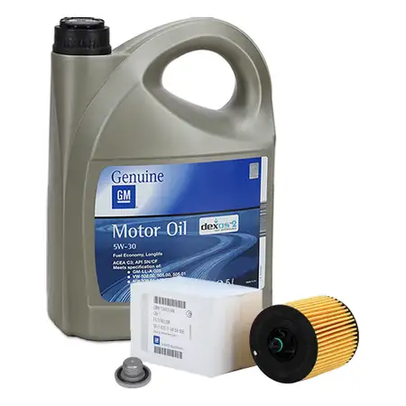 5L 5 Liter ORIGINAL OPEL MOTOR&Ouml;L 5W-30 dexos2 Longlife + &Ouml;lfilter 4804935