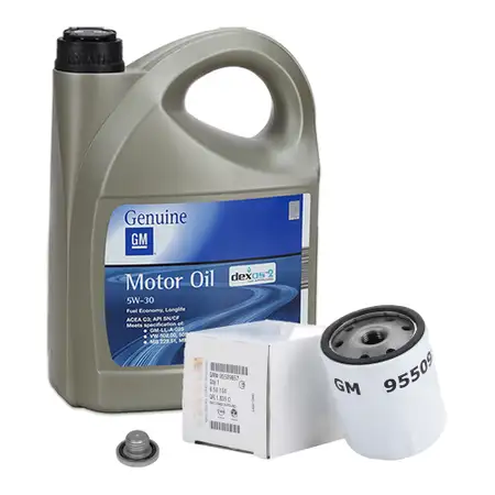 ORIGINAL GM Opel Motor&ouml;l 5W30 5W-30 Dexos2 LongLife 5 Liter + &Ouml;lfilter 650104