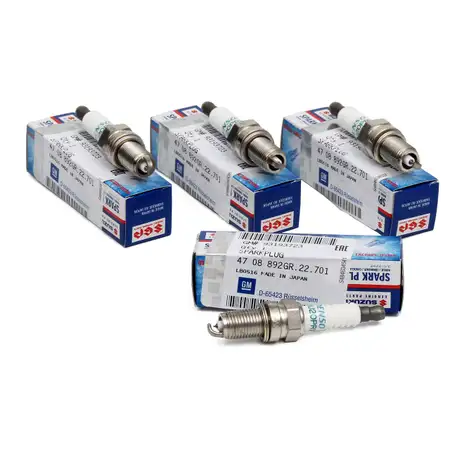 4x ORIGINAL GM Opel Z&uuml;ndkerze Agila B 1.2 / 1.2 LPG K12B 86/94 PS 93193723