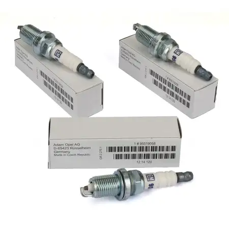 3x ORIGINAL GM Opel Z&uuml;ndkerze Corsa C D Agila A 1.0 60/65 PS Z10XEP A10XEP 95519058