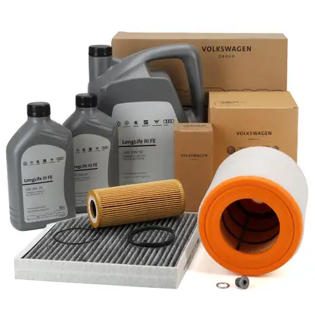 ORIGINAL AUDI Filterset + 7L 0W30 Motor&ouml;l A6 C7 A7 4G 2.8 FSI 204 PS 3.0 TFSI 300/310 PS