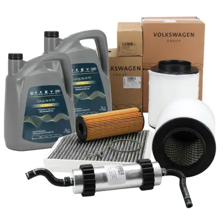 ORIGINAL AUDI Filterset 4-tlg + 10L 0W30 Motor&ouml;l A8 (4H D4) 4.2 TDI quattro 351 PS