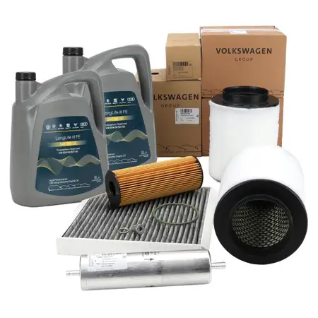 ORIGINAL AUDI Filterset 4-tlg + 10L 0W30 Motor&ouml;l A8 (4H D4) 4.2 TDI quattro 351 PS