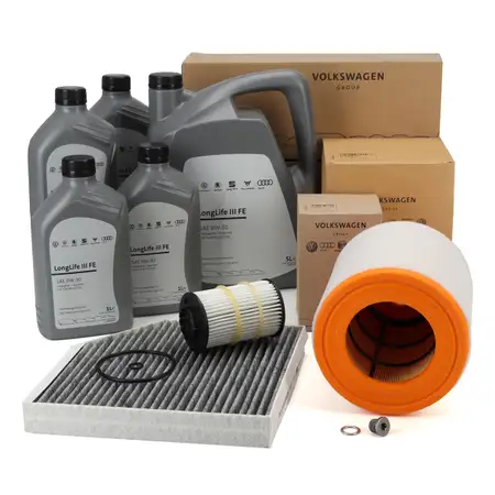 ORIGINAL AUDI Filterset Filterpaket + 9L 0W30 Motor&ouml;l S6 (C7) S7 (4G) 420/450 PS