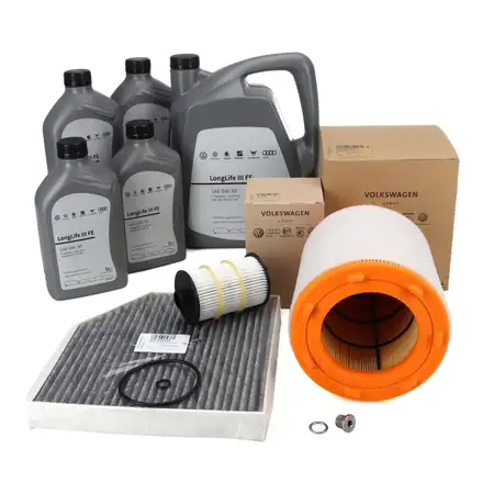 ORIGINAL AUDI Filterset Filterpaket + 9L 0W30 Motor&ouml;l RS6 (C7) RS7 (4G) 560/605 PS