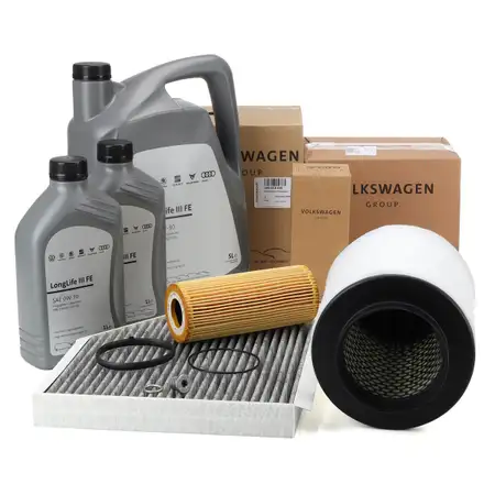ORIGINAL AUDI Filterset + 7L 0W30 Motor&ouml;l A8 (4H D4) 3.0 TFSI quattro CGWA CGXA CGWD