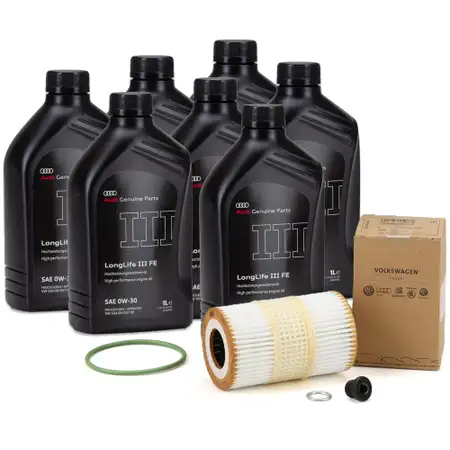 7L ORIGINAL AUDI 0W-30 Engine Oil + Oil Filter A4 S4 B8 A5 S5 8T 8F A6 C7 A8 4H Q7 4M 3.0 TFSI