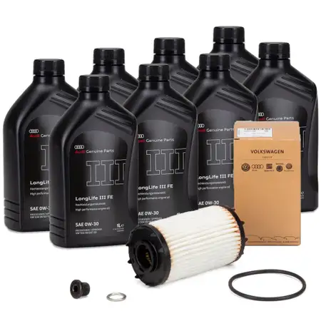 8L ORIGINAL AUDI 0W-30 Motor&ouml;l + &Ouml;lfilter S4 RS4 B9 S5 RS5 5F A6 C8 A7 4K Q5 Q7 Q8 55 TFSI
