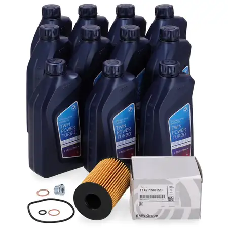 11x ORIGINAL BMW 5W-30 Motor&ouml;l + &Ouml;lfilter 50i 60i M5 M6 M8 X5M X6M XM N63 S63
