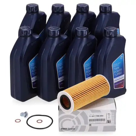8L ORIGINAL BMW 5W-30 Motor&ouml;l + &Ouml;lfilter E46 E9-93 E60/61 E63/64 E65-67 X3 E83 X5 X6 M57