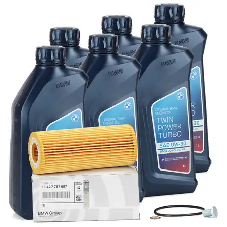6L 6 Liter ORIGINAL BMW 0W30 Motor&ouml;l + &Ouml;lfilter E87 E46 E90 E91 E60 E61 E65-67 X3 E83 M47