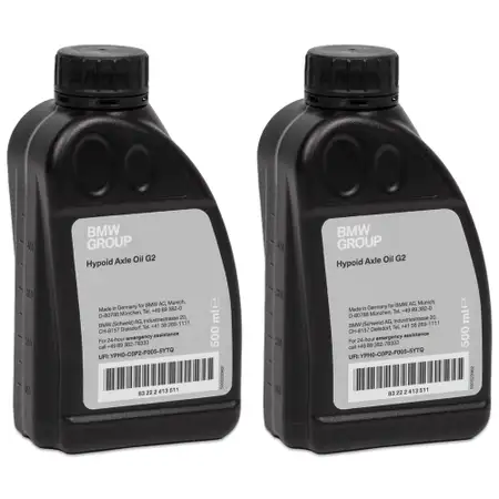 1L 1 Liter ORIGINAL BMW Achsgetriebe&ouml;l Differential HYPOID AXLE G2 83222413511