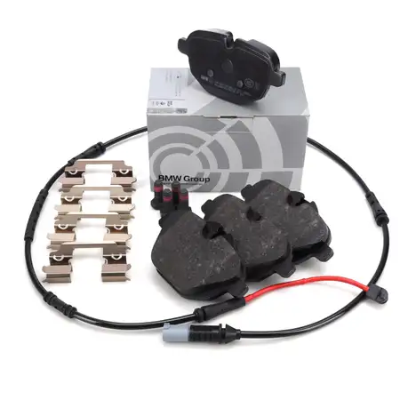 ORIGINAL BMW brake pads + warning contact sensor, 5 Series F11 Touring, rear