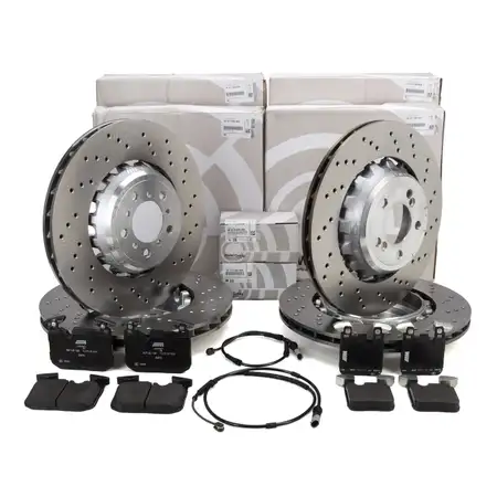 ORIGINAL BMW Bremsscheiben + Bremsbel&auml;ge + Sensor M2 F87 M3 F80 M4 F82 F83 vorne + hinten