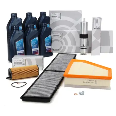 ORIGINAL BMW filter set, 4 pieces + 6L 5W30 engine oil E90 E91 E92 E93 320d from 02/2010 X1 E84 N47