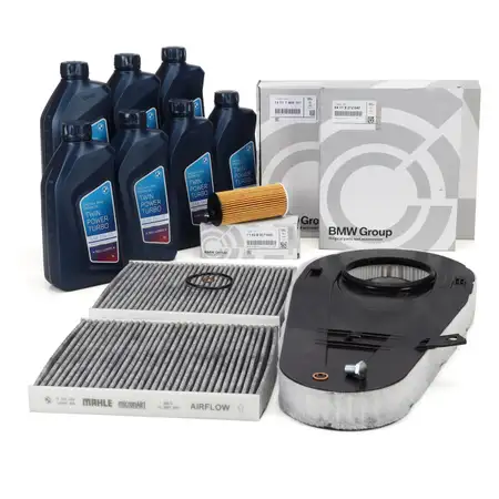 ORIGINAL BMW filter set, 3 pieces + 7L 5W30 engine oil, 5 Series F10 F11 F07 518-530d F01 730d N47 N57