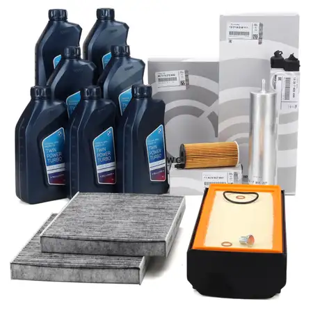 ORIGINAL BMW filter set, 4 pieces + 7L 5W30 engine oil F10/11/07 530/535d F12/13/06 640d N57