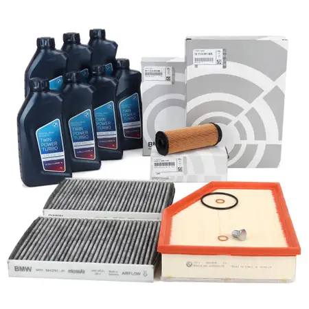 ORIGINAL BMW filter set, 3 pieces + 7L 5W30 engine oil G30 G31 530d 540d G32 640d G14 G15 840d B57