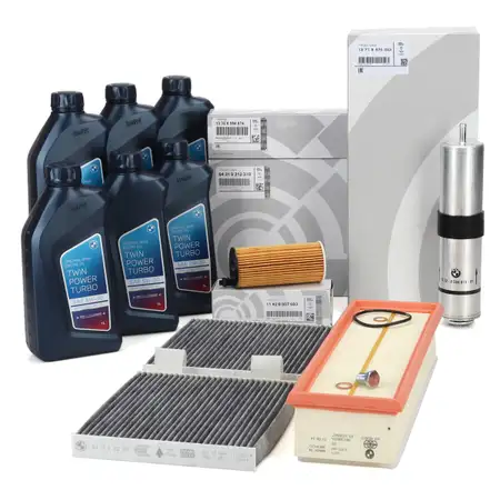 ORIGINAL BMW Filterset 4-tlg + 6L 5W30 Motor&ouml;l X3 F25 sDrive18d 150 PS B47 04.2014-08.2017