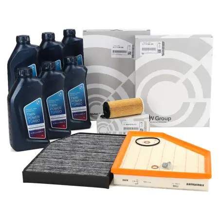 ORIGINAL BMW filter set, 3 pieces + 6L 5W30 engine oil G42 220d G20/21 316-320d G22/23/26 420d B47
