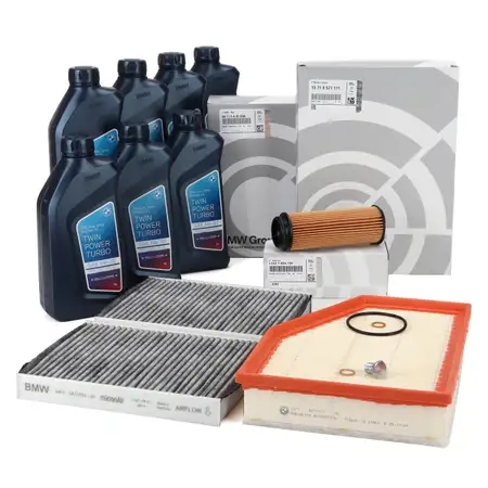 ORIGINAL BMW Filterset + 7L 5W30 Motor&ouml;l 5er G30 G31 540i 6er G32 640i B58 333/340/360 PS