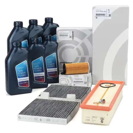 ORIGINAL BMW Filterset 3-tlg + 6L 5W30 Motor&ouml;l X3 F25 sDrive18d 150 PS B47 04.2014-08.2017