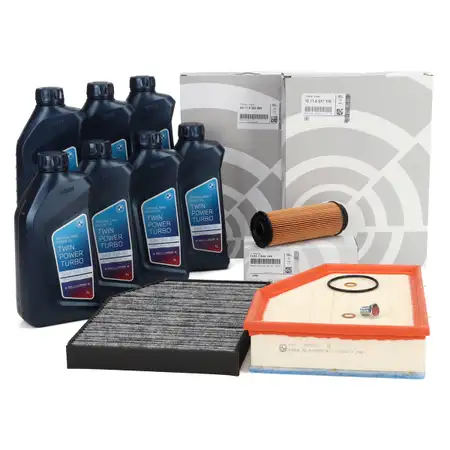 ORIGINAL BMW filter set, 3-piece + 7L 5W30 engine oil X3 G01 X4 G02 M40i 30d M40d B58 B57
