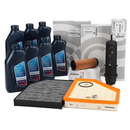 ORIGINAL BMW filter set, 4-piece + 7L 5W30 engine oil 3 Series G20 G21 330d M340d 4 Series G22 G23 M44d B57