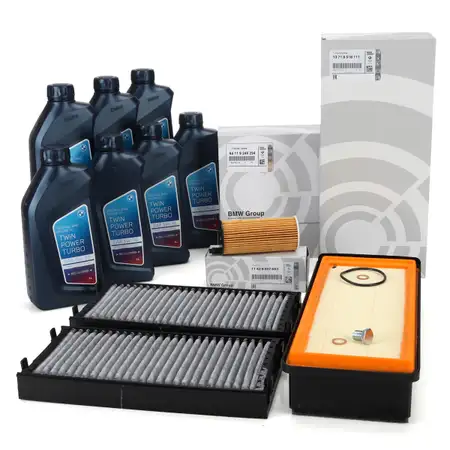 ORIGINAL BMW Filterset 3-tlg + 7L 5W30 Motor&ouml;l X5 F15 X6 F16 xDrive25/30/40d N47 N57