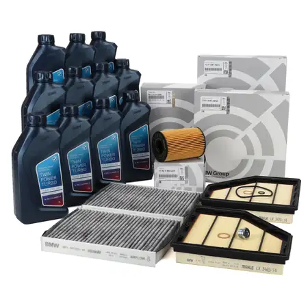 ORIGINAL BMW Filterset + 11L 5W30 Motor&ouml;l 5er G30 M550i xDrive N63 462/530 PS