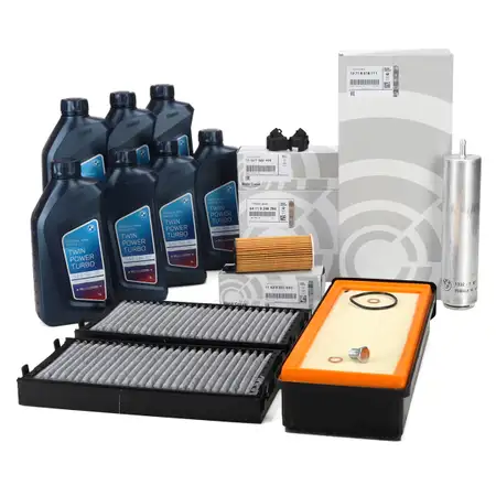 ORIGINAL BMW Filterset 4-tlg + 7L 5W30 Motor&ouml;l X5 F15 X6 F16 xDrive25/30/40d N47 N57